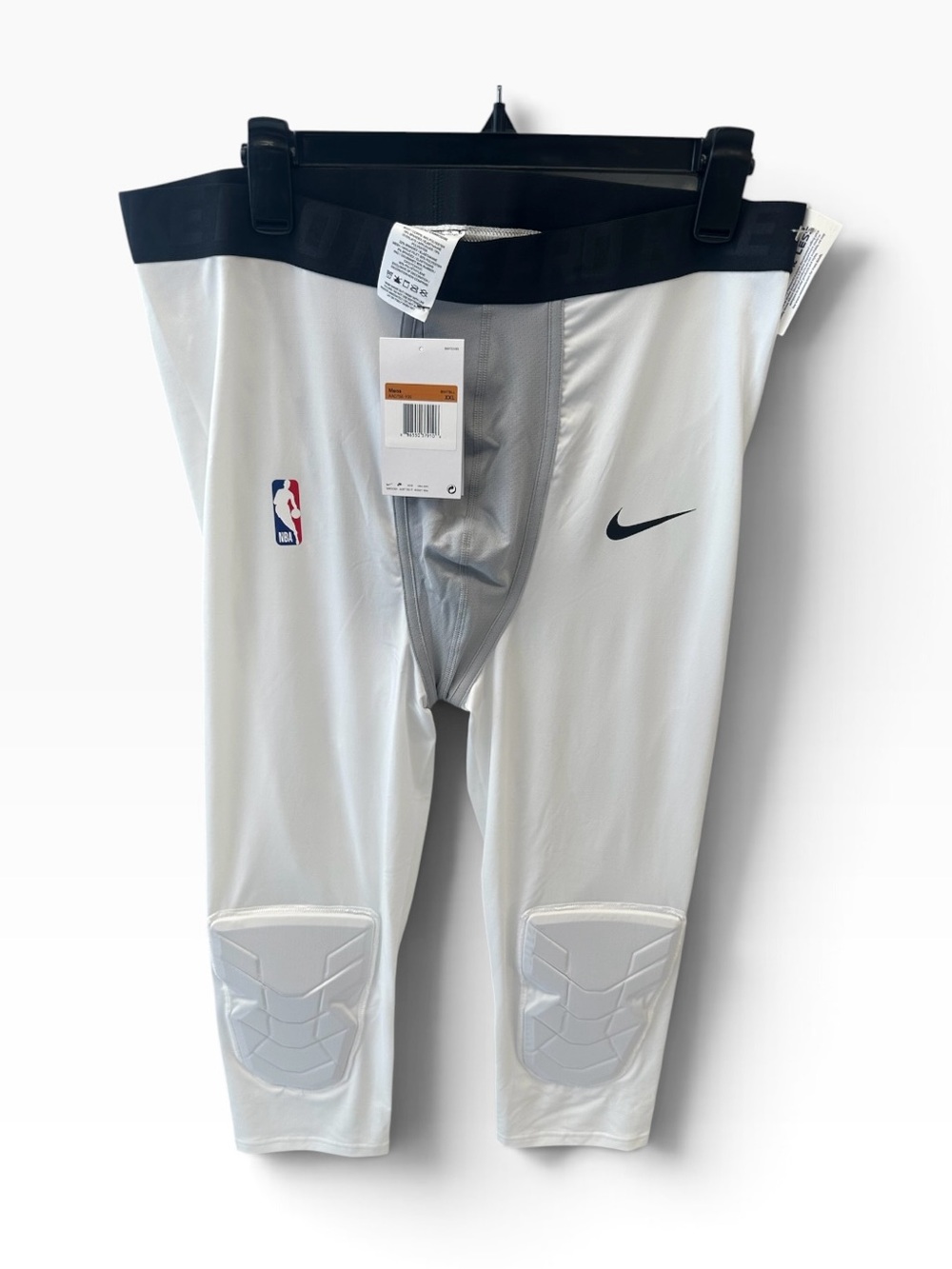 Nike Pro Tights Mens XXL White Hyperstrong NBA Padded 3/4 Basketball AA0756-100